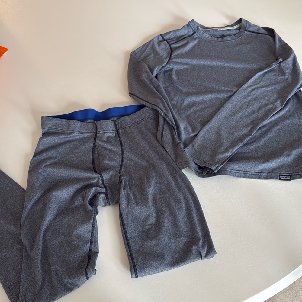 Boys Patagonia Capilene Long Underwear Base Layer Set